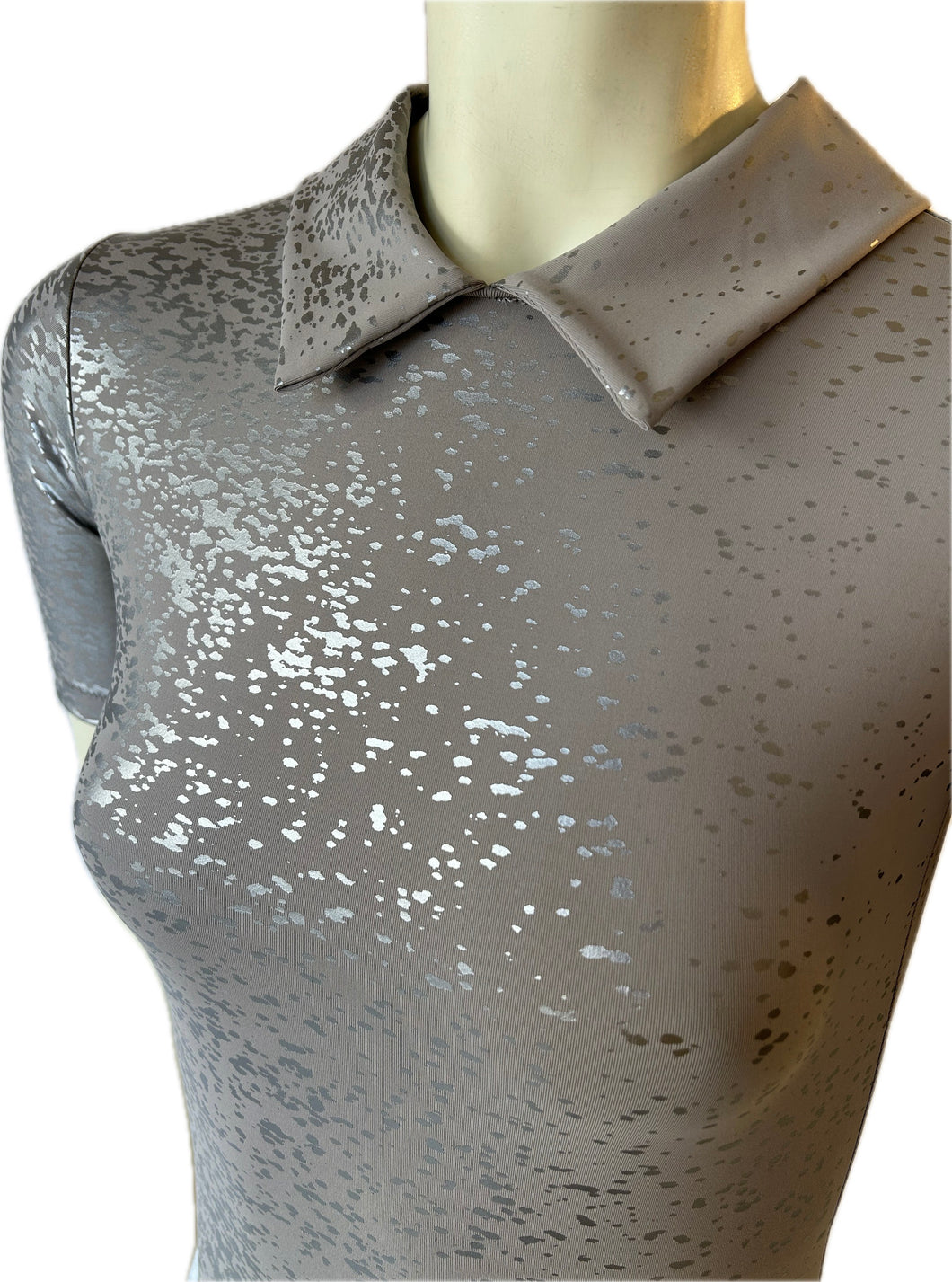 METALLIC BUSINESS SUIT LEOTARD